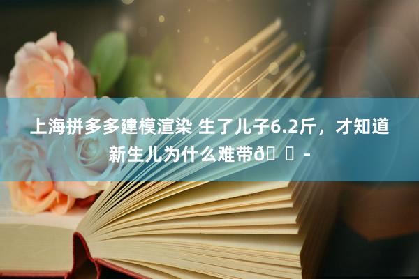 上海拼多多建模渲染 生了儿子6.2斤，才知道新生儿为什么难带😭